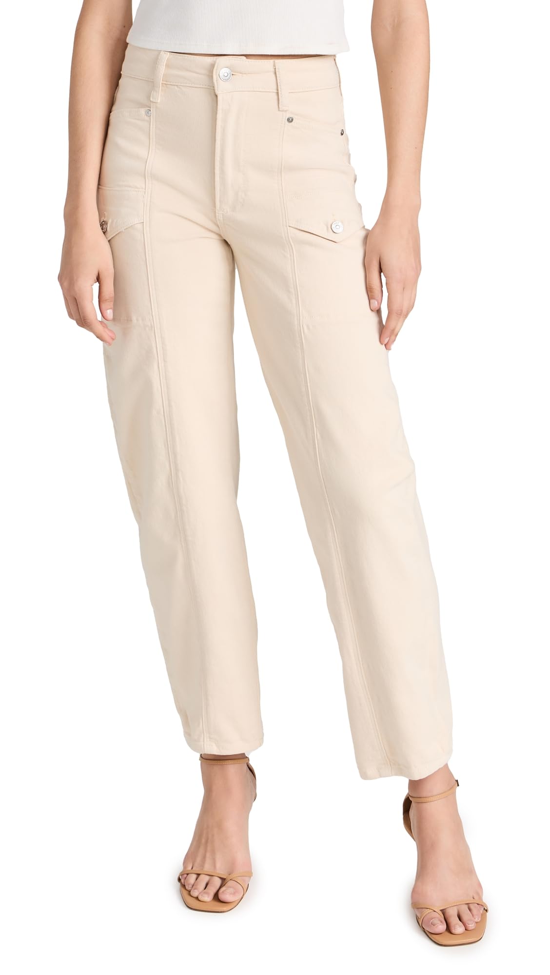 PAIGE Women's Alexis Cargo Jeans - High Waisted Stretch Denim Pants for Casual & Streetwear Outfits | Perfect for Everyday Wear, Date Nights & Weekend Adventures