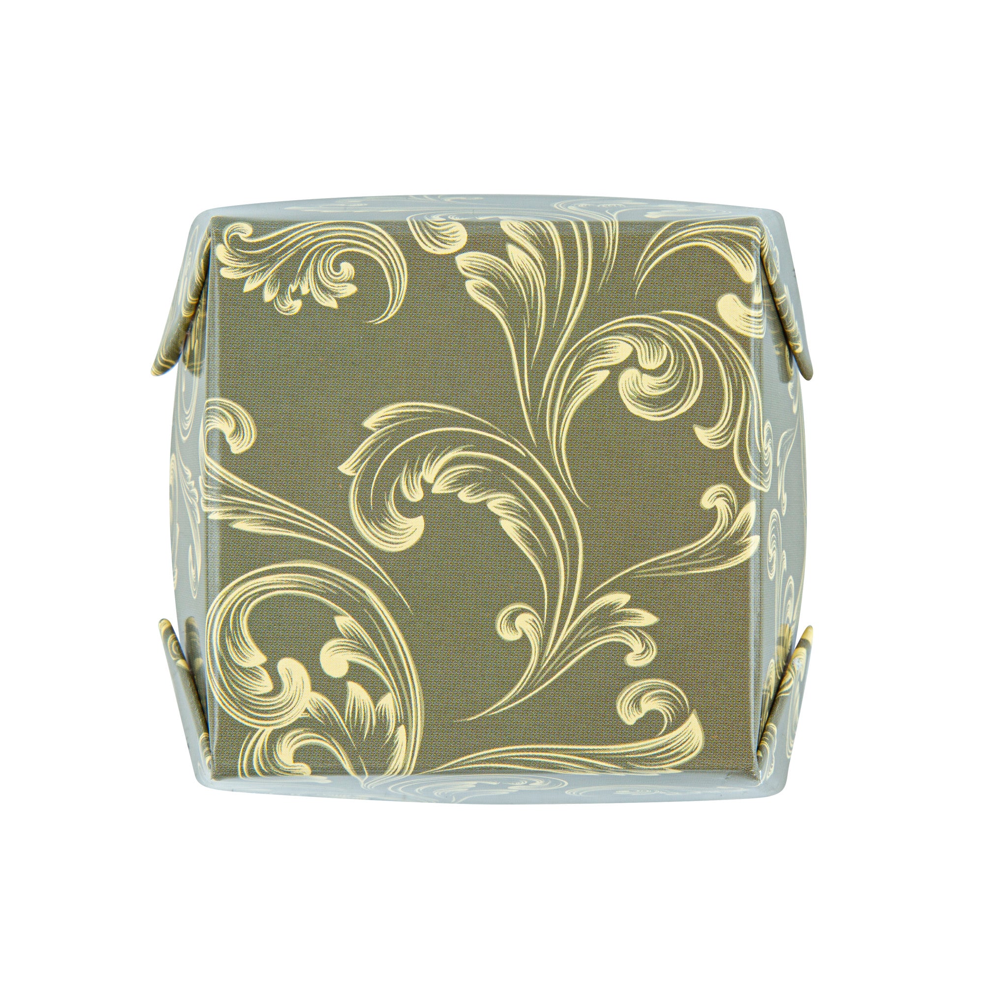 Bake Tek 6 oz Square Dark Green Vintage Floral Paper Baking Cups - Greaseproof Muffin Liners (3x3x1.5 Inch) - 100 Count Box - Perfect for Cupcakes, Muffins & Party Desserts