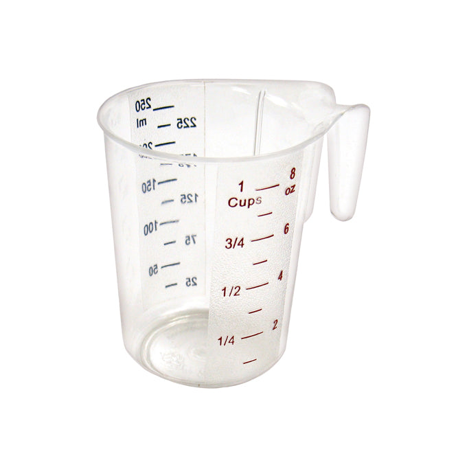 Winco 1 Cup Measuring Cup - PMCP 25 - Durable Plastic Measuring Cup for Baking, Cooking & Liquid Ingredients - Perfect for Kitchen, Restaurants & Food Prep