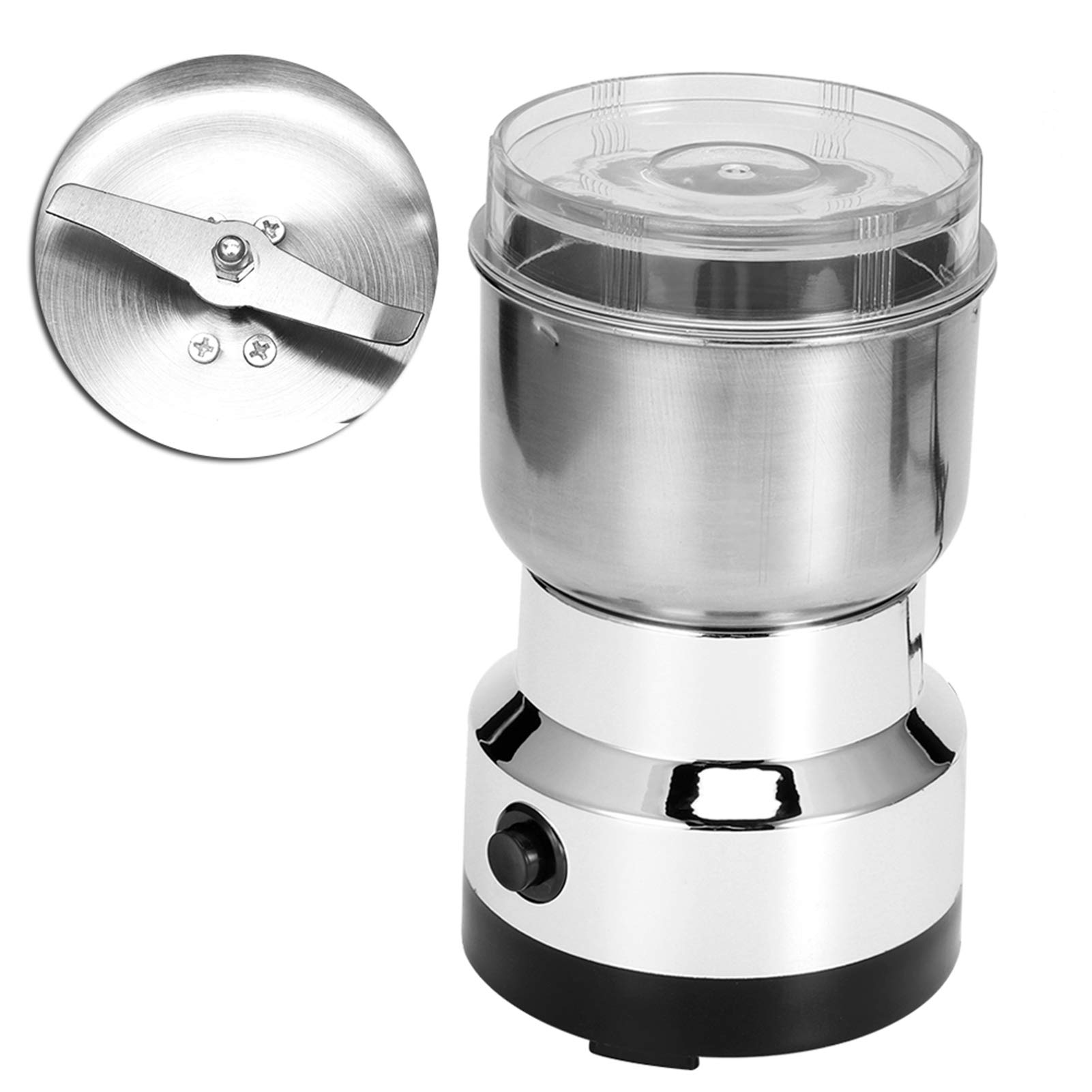 Premium Electric Coffee Grinder - Stainless Steel Blade for Coffee Beans, Nuts, Spices & Herbs | Fast & Quiet Grinding | Perfect for Home Kitchens, Cafes & Camping (US Stock)