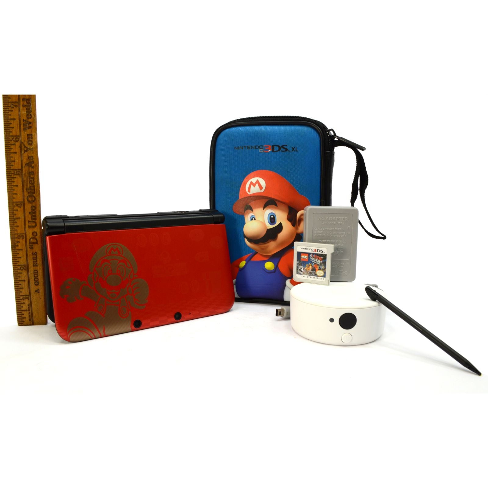 Refurbished Nintendo 3DS XL Limited Edition Super Mario Bros 2 Red Console with NFC Reader - Portable Gaming System for Kids & Adults, Perfect for Travel & Home Entertainment
