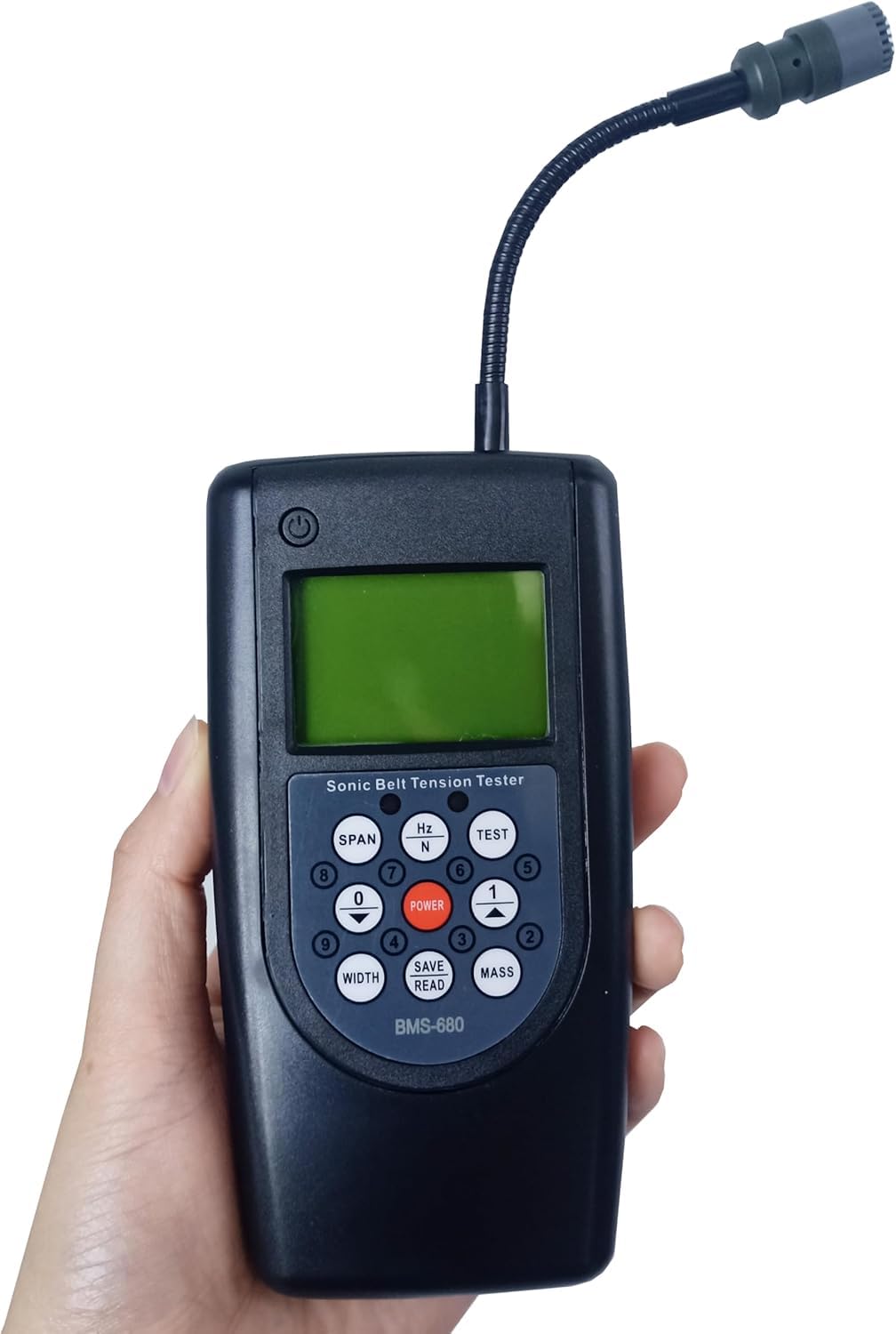 Professional Sonic Belt Tension Meter - Digital Acoustic Tensionmeter with 10Hz-680Hz Range & 20 Data Storage - Measure Transmission Belt Vibration Frequency - Ideal for Industrial Maintenance, Automotive Repair, and Conveyor Belt Systems