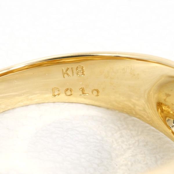 18K Yellow Gold Pearl Diamond Ring for Women - Elegant Bridal Jewelry, Wedding Engagement Gift, Anniversary Present - Perfect for Special Occasions & Everyday Luxury