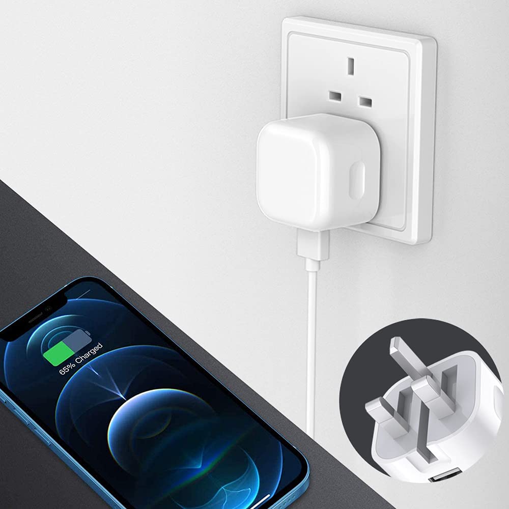 20W Dual Port USB-C PD Fast Charger for Huawei P40/P30/P20/Mate 20/P Smart - Compact Foldable Wall Plug with Super Fast Charging | Perfect for Home, Office & Travel
