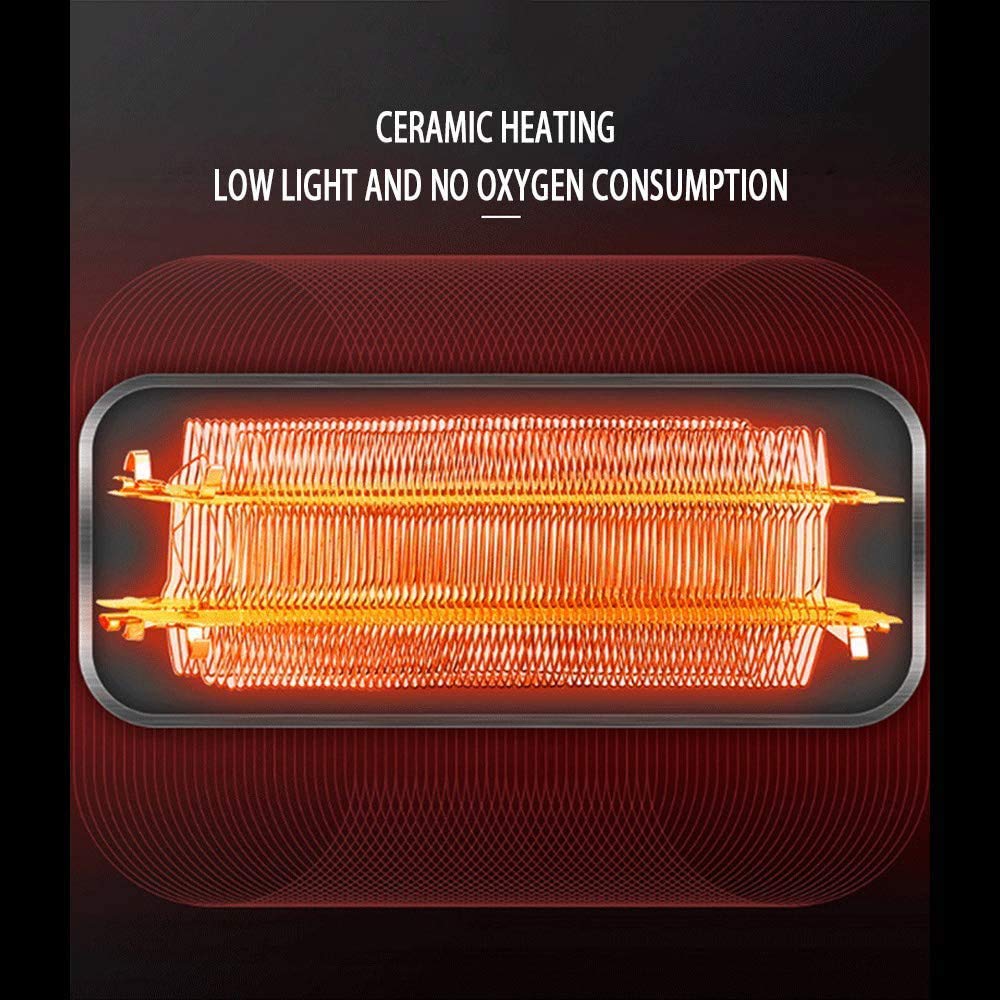 Portable Electric Fireplace Heater - Freestanding LED Flame with Thermostat, 3D Realistic Log Effect & Overheat Protection - Perfect for Bedroom, Living Room & Office Warmth