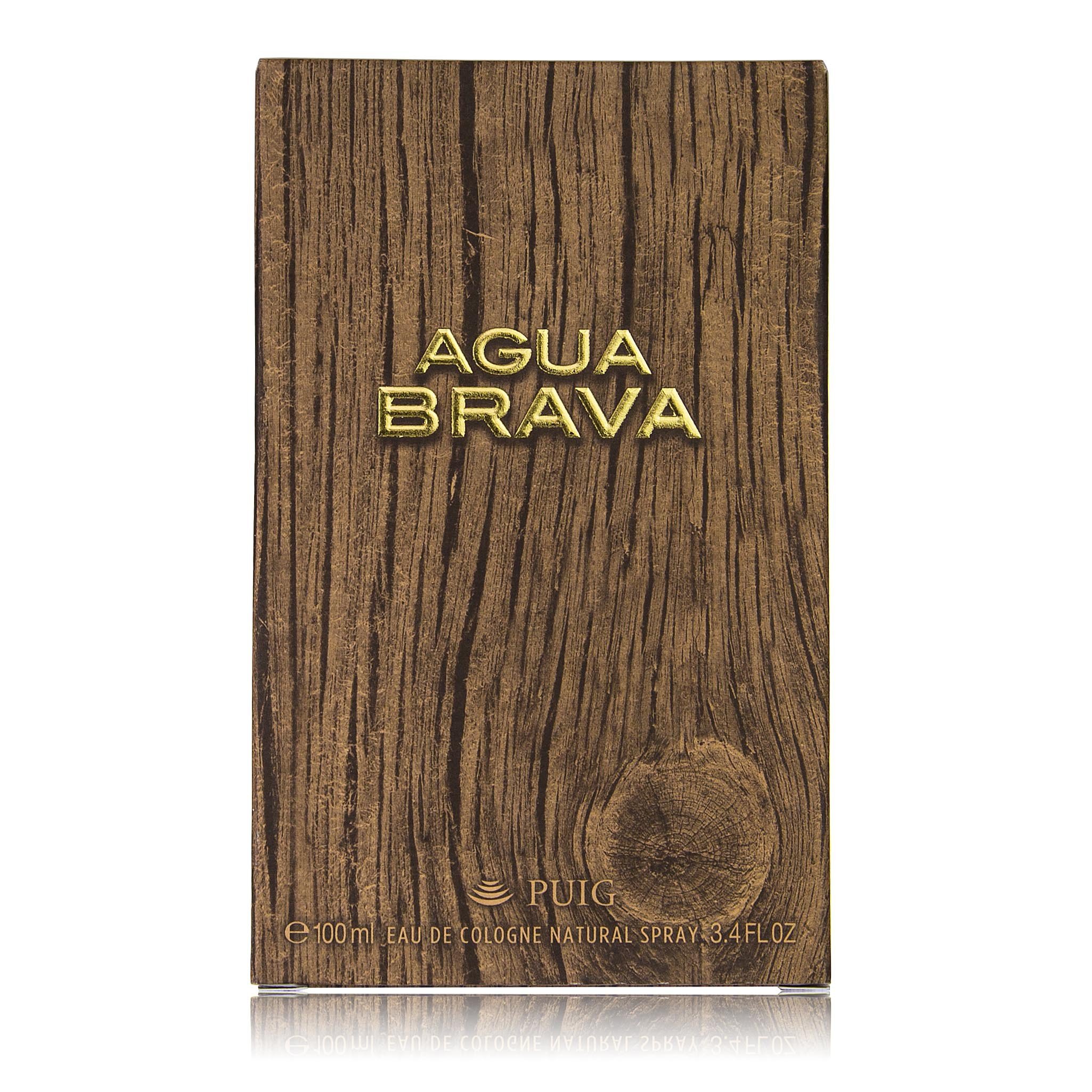 Puig Agua Brava Eau de Cologne Vaporisateur 100ml - Fresh Citrus Aromatic Scent for Men, Day & Night Wear, Office & Special Occasions