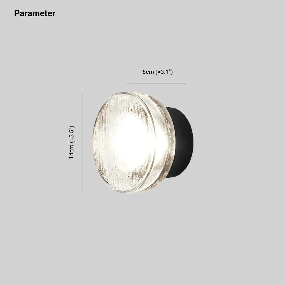 Modern Round Transparent Glass Wall Lights - Sleek & Stylish Home Decor for Living Room, Bedroom, or Hallway Lighting