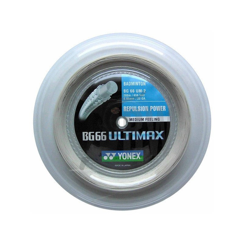 Yonex BG 66 Ultimax Badminton String Reel - High Performance Synthetic Gut for Professional Players | Perfect for Tournament Play & Training Sessions