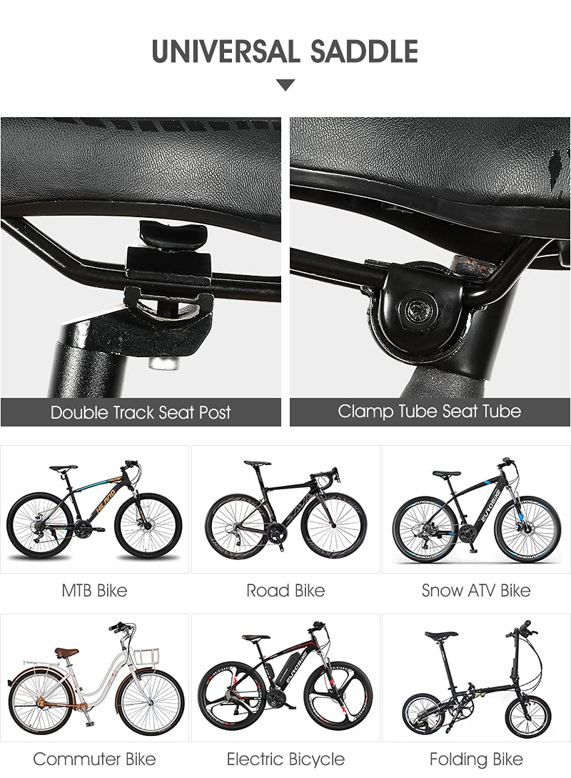 Breathable Comfortable Mountain Bike Saddle with Central Relief Zone - Ergonomic Design for Road & MTB Cycling - Perfect for Long Rides, Commuting & Outdoor Adventures