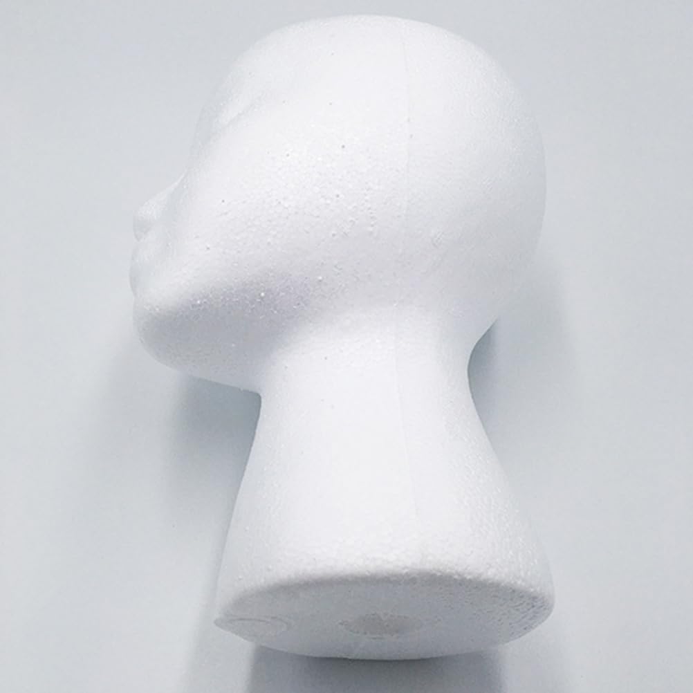 POPETPOP 2-Pack Foam Mannequin Head - Stylish Headphone Holder & Display Stand for Wigs, Hats, Cosmetics | Perfect for Salon, Home Office & Retail Store Organization