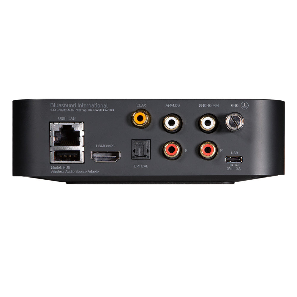 Bluesound HUB Wireless Audio Adapter - Hi-Res Streaming for Home Theater & Multi-Room Music System | Works with Sonos, Alexa & AirPlay 2