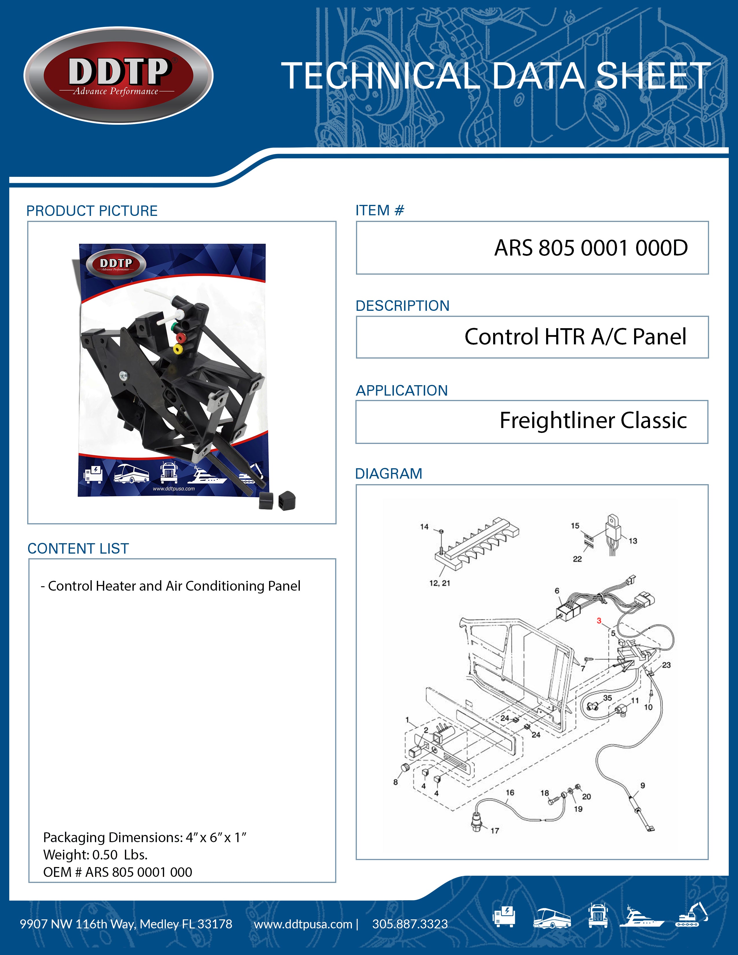 Freightliner Classic XL Truck HVAC Control Panel - Heater & AC Unit for Cab Comfort - Ideal for Long Haul & Cold Weather Driving
