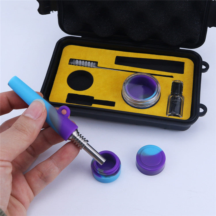 Portable Mini Silicone Nectar Collector Kit - Honey Straw Dab Pipe for Concentrates | Perfect for On-The-Go Dabbing & Home Use