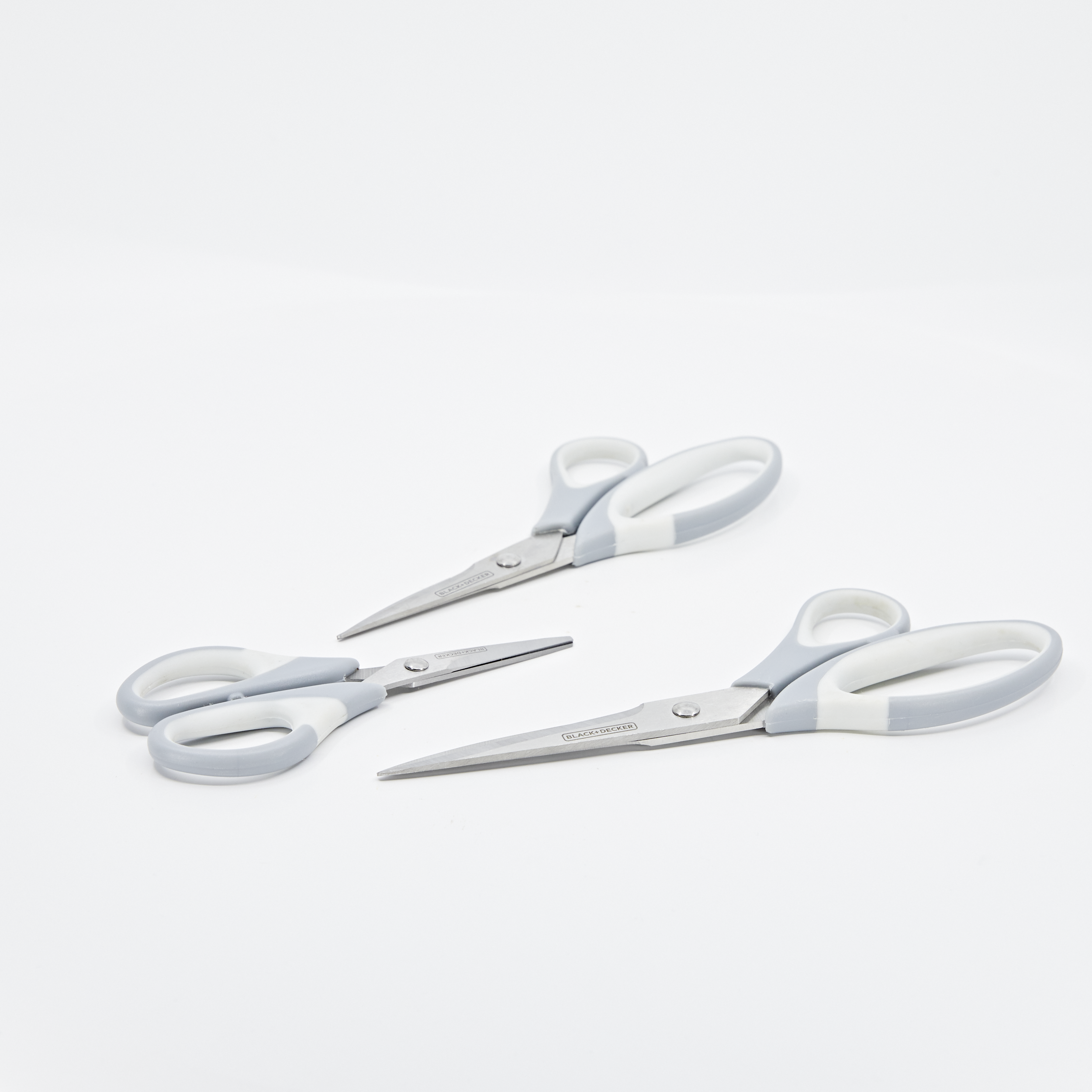 5.5 in., 6.5 in., 8.5 in. Multipurpose Scissors Set - 3 Pack for Office, School, Crafting & Home Use