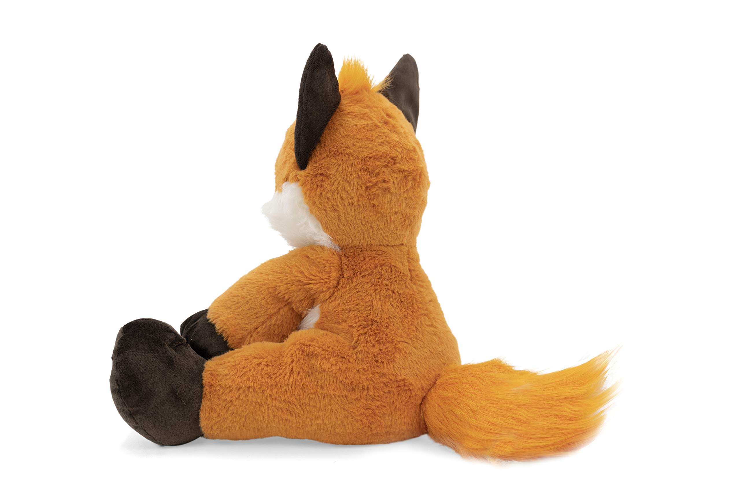 Finnigan 18 Inch Plush Fox Stuffed Animal - Soft Orange Fox Plush Toy with Tail - Cute Woodland Creature Plushie for Girls & Boys - Big Huggable Stuffed Animal for Kids Bedroom Decor, Nursery Gift & Cuddling Companion
