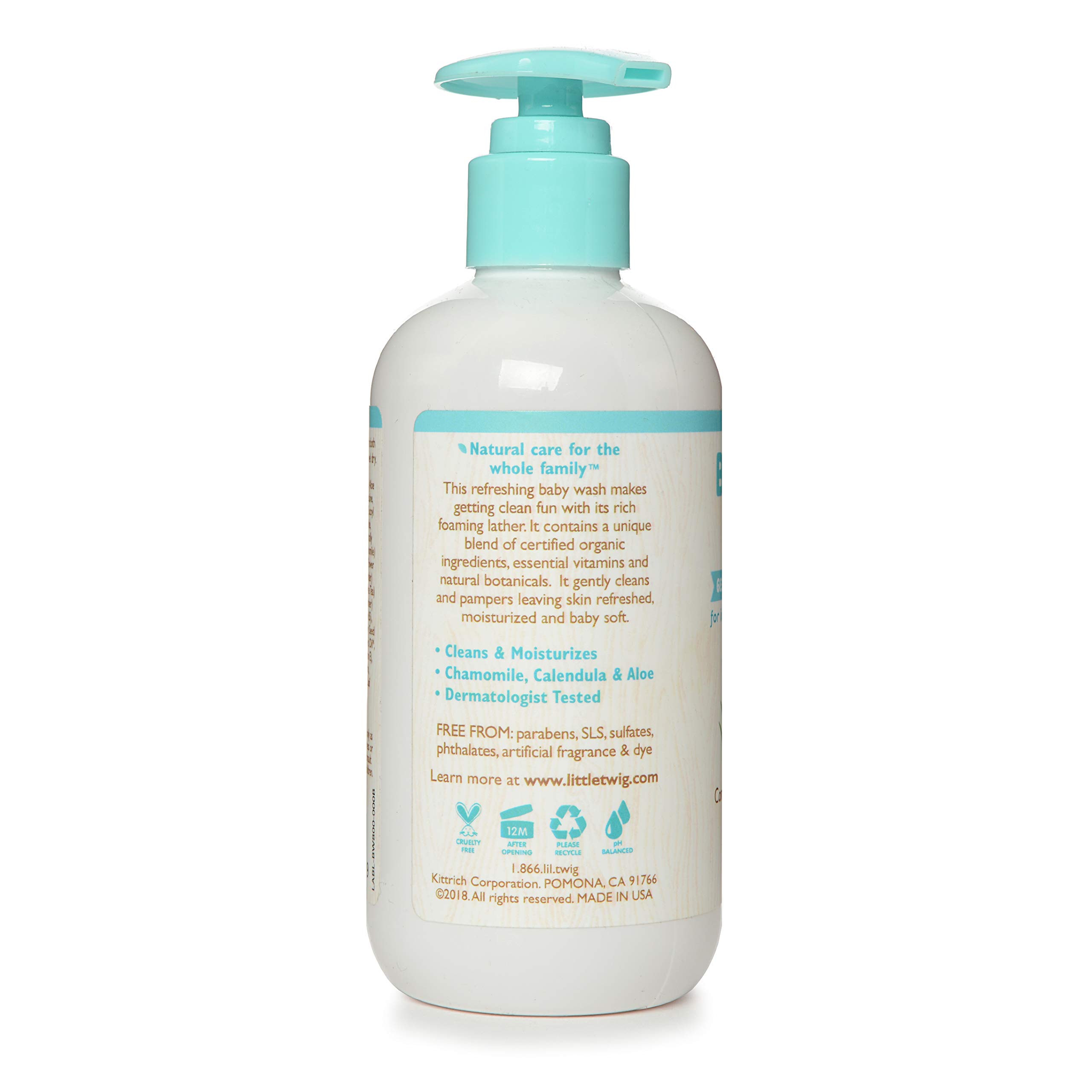Little Twig All Natural Hypoallergenic Extra Mild Baby Wash - Unscented Gentle Cleanser for Sensitive Skin - 8.5 Fl Oz - Perfect for Newborns, Infants & Eczema-Prone Babies