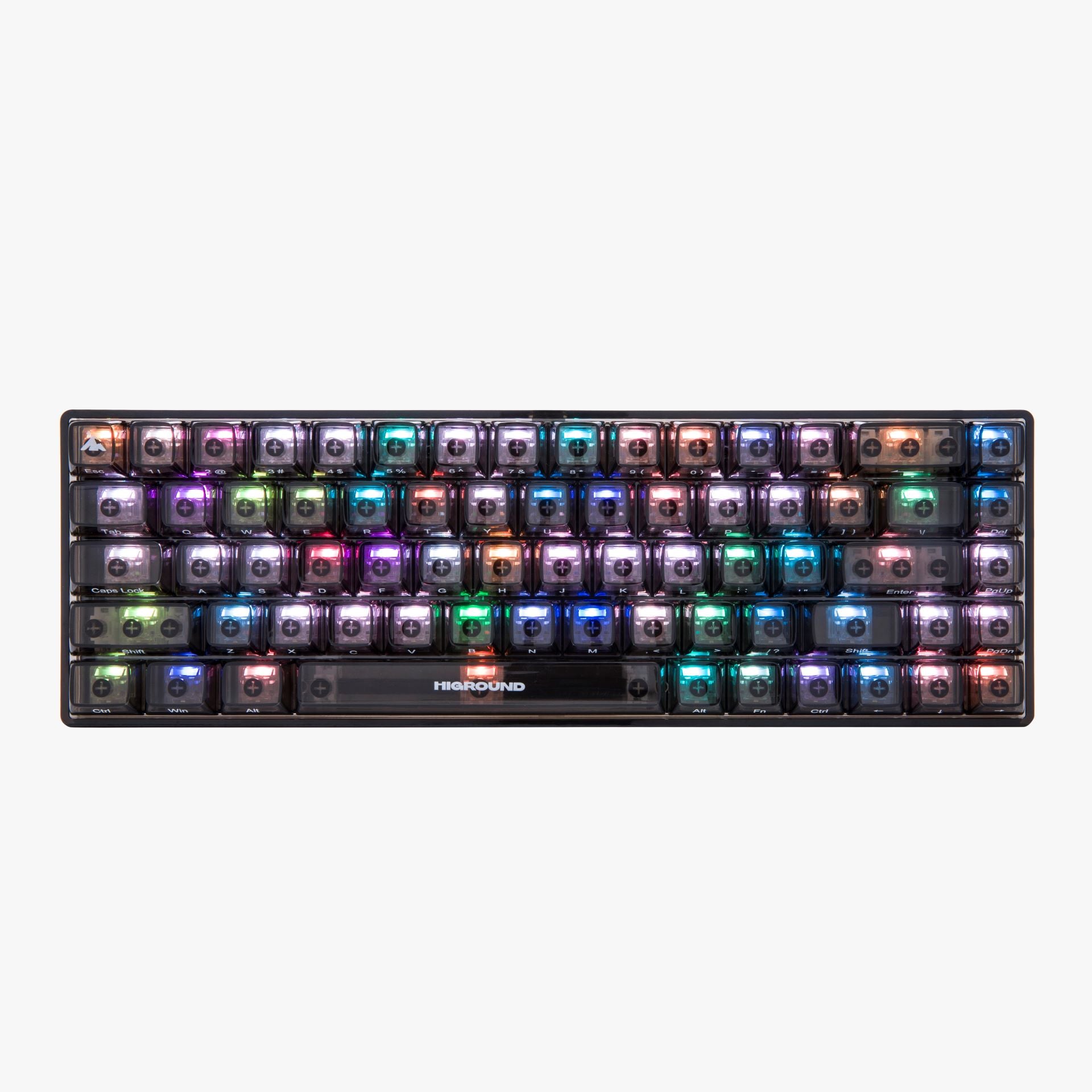 Clear Obsidian Basecamp 65 Mechanical Keyboard - 65% Compact Wired Gaming Keyboard with RGB Backlit, Hot-Swappable Switches for PC/Mac - Perfect for Gaming, Office Work & Typing Enthusiasts