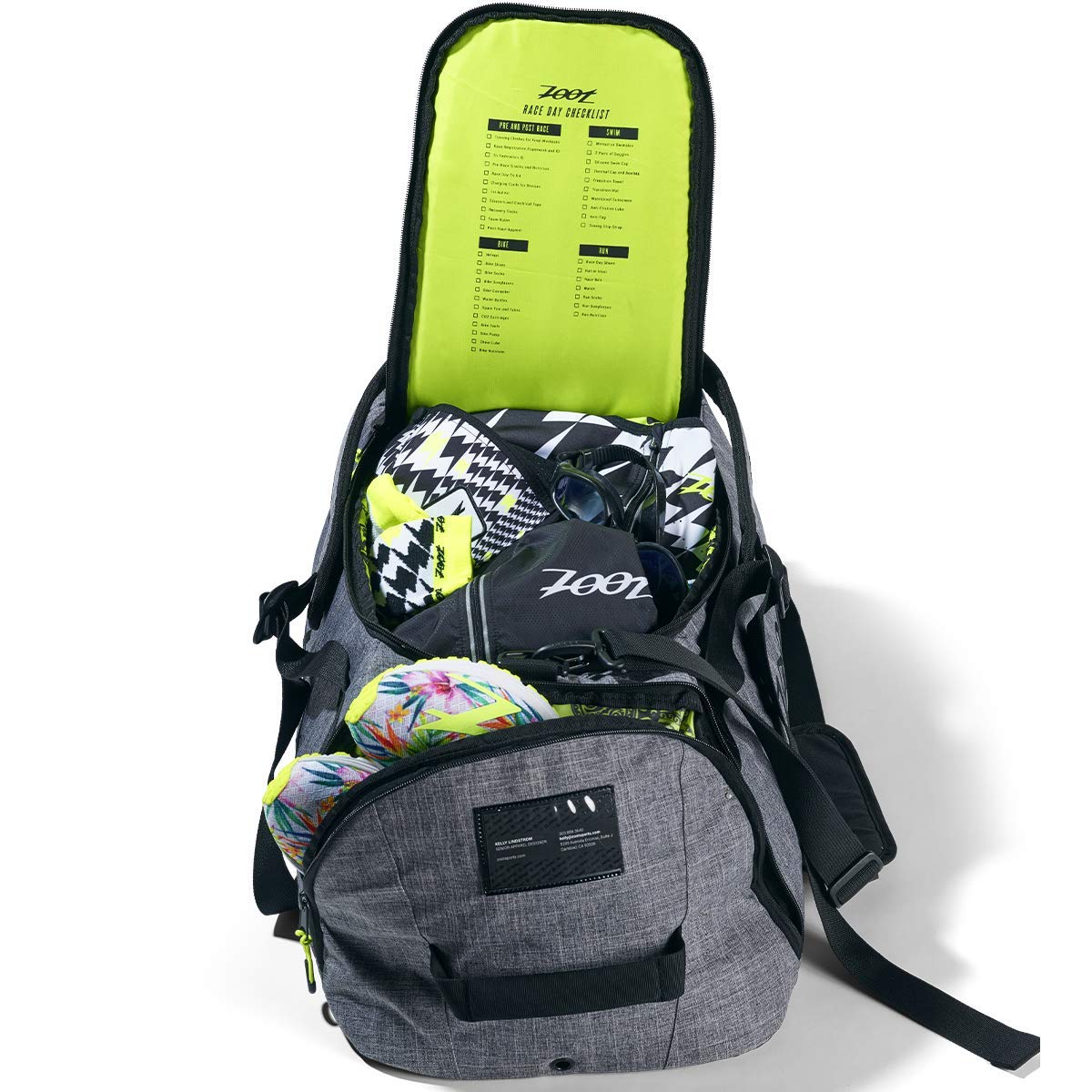 Zoot Ultra Tri Duffel - Triathlon Transition Bag & Backpack with Wet Storage for Men & Women | Perfect for Travel, Gym, Race Day & Outdoor Sports | Durable Grey Athletic Gear
