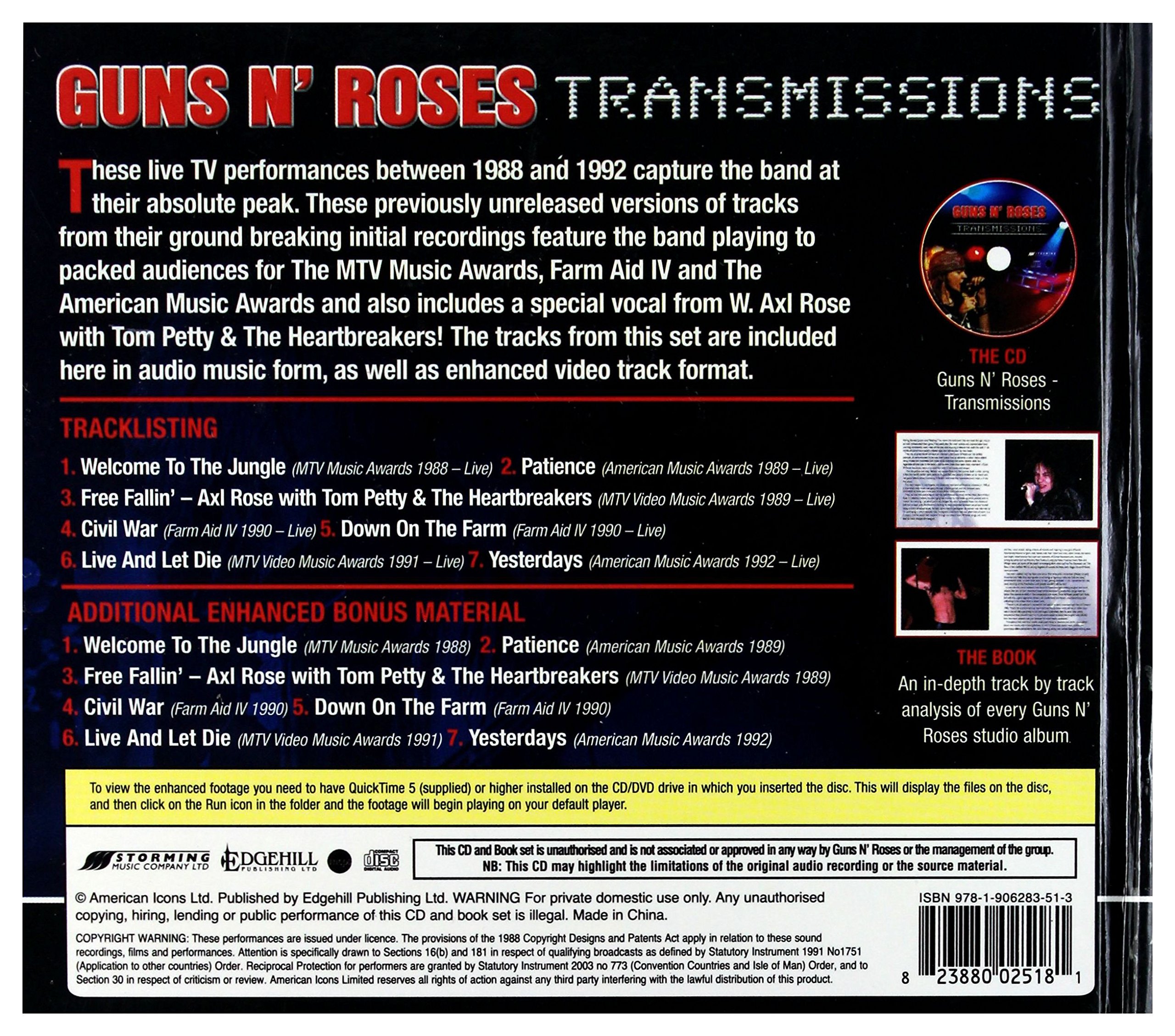 Guns N' Roses: Transmissions CD - Official Album | Rock Music Collection | Perfect for Home, Car & Party Playback