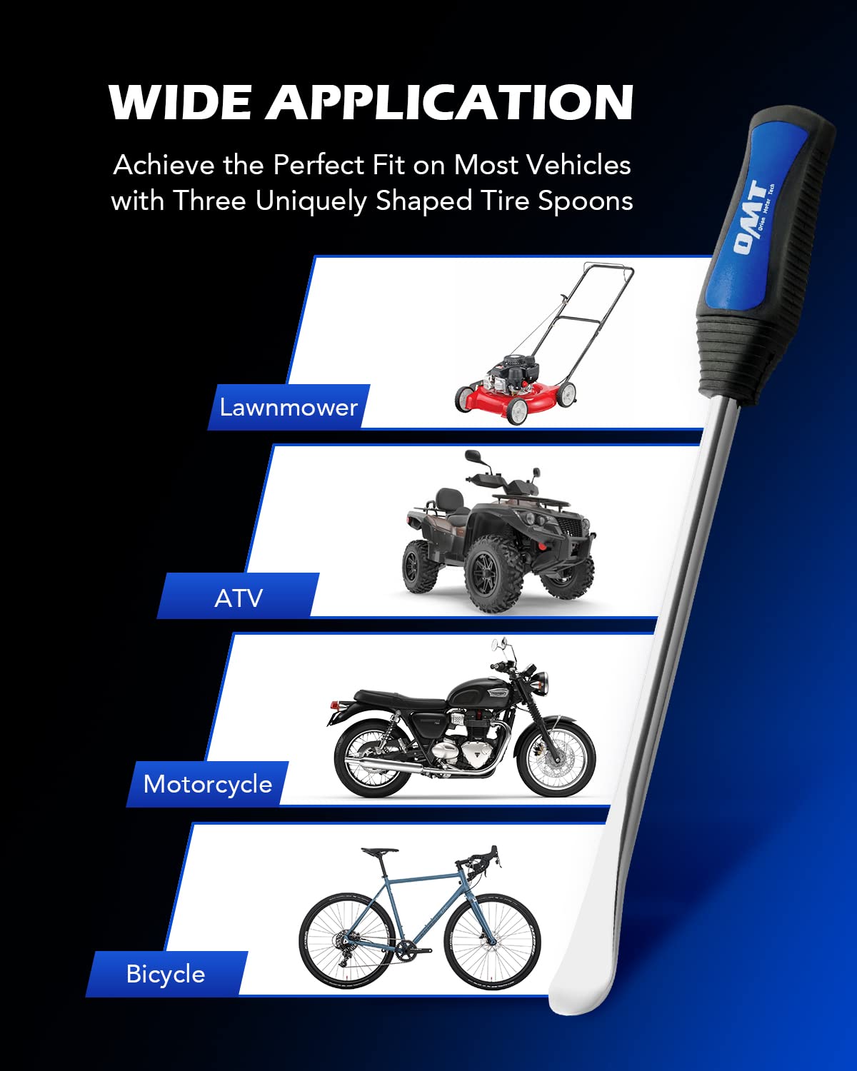 Orion Motor Tech 20-Piece Tire Spoon Kit - Heavy Duty Motorcycle, Dirt Bike, Lawn Tractor & Bicycle Tire Changing Tools with 11.5