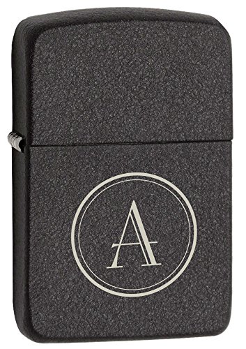 Zippo 1941 Replica Black Crackle Windproof Lighter - Free Initial Laser Engraving | Vintage Style Collectible for Outdoor Camping, Hiking & Everyday Carry (EDC)