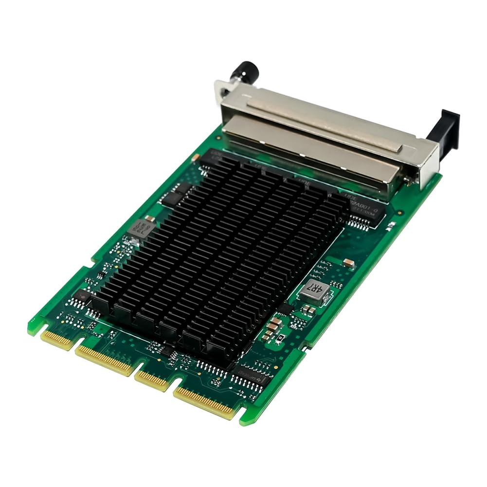 AXAOOQELD I350-T4 4-Port Gigabit Ethernet PCIe Network Card - OCP3.0 Server Adapter with RJ45 Ports for High-Speed Networking | Ideal for Data Centers, Cloud Computing & Enterprise Servers