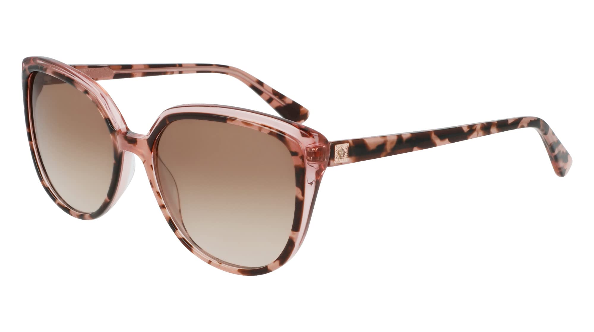 Anne Klein Women's AK7077 Rectangular Sunglasses - UV Protection, Polarized Lenses, Lightweight Frame - Perfect for Driving, Beach & Outdoor Activities