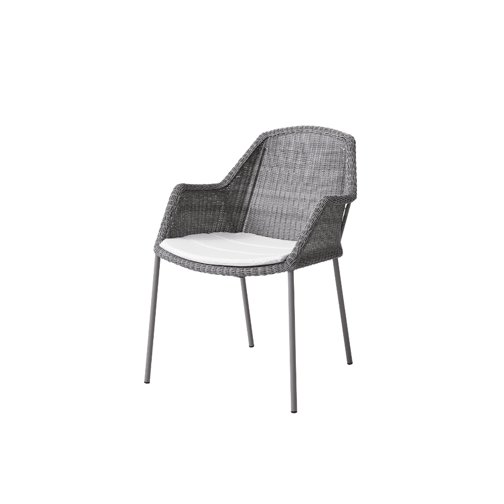 Breeze Stackable Outdoor Dining Armchair Set of 2 - Weather-Resistant Patio Chairs for Backyard, Poolside & Garden Relaxation