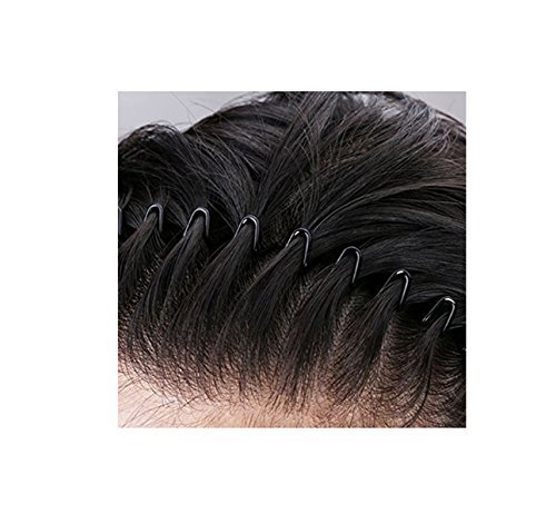 GADINFASHION Black Metal Wavy Hair Bands for Women Fashion