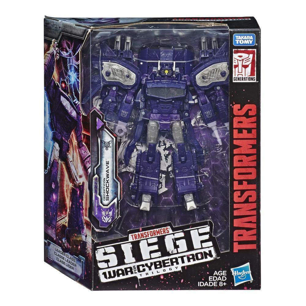 Transformers Generations War for Cybertron: Siege Leader Class WFC-S14 Shockwave Action Figure - Premium Collectible Robot Toy for Adults & Kids - Perfect for Display, Gifts, and Cybertron Battle Scenes