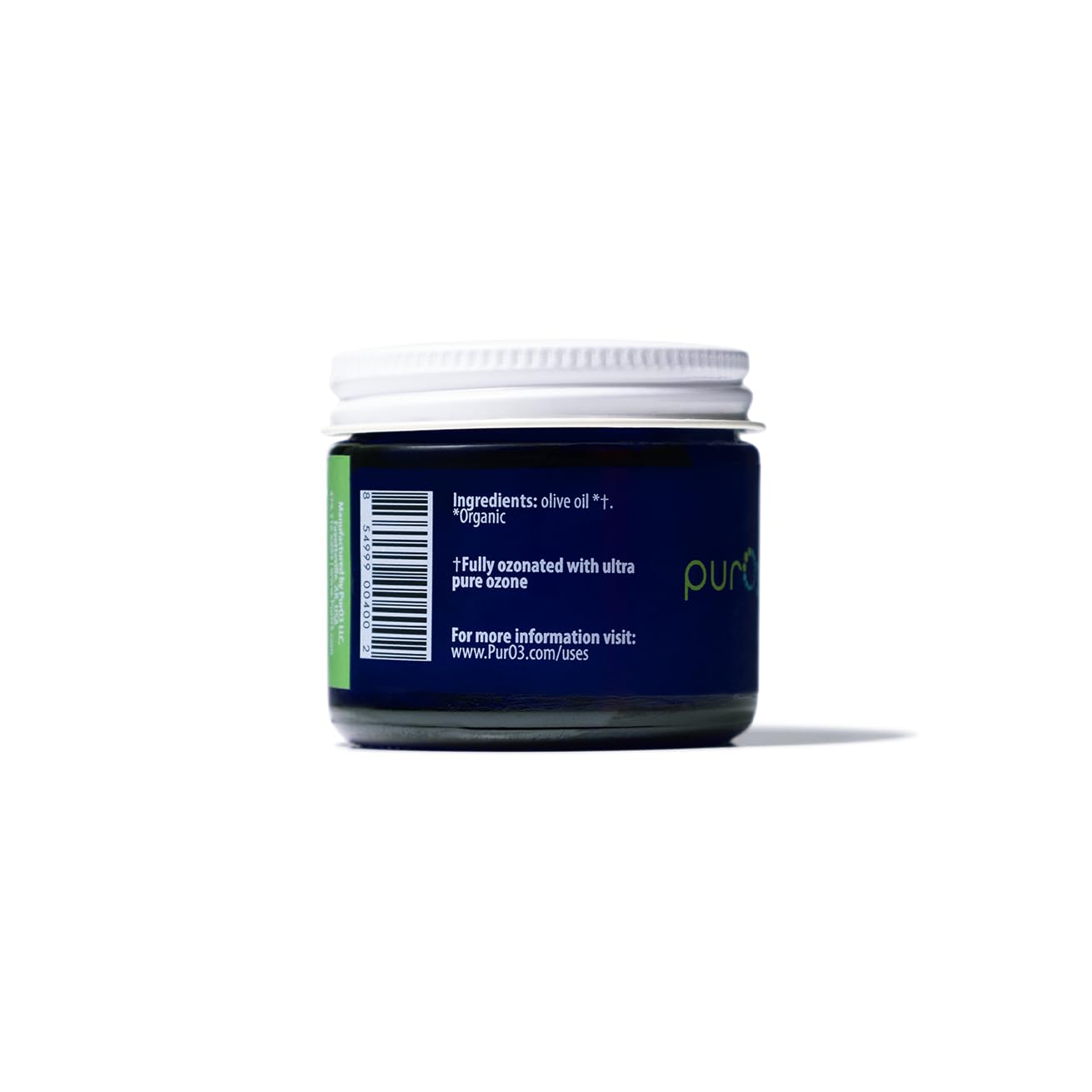 PurO3 Ozonated Olive Oil – Organic, Natural Face & Body Moisturizer – Healing O3 Therapy Salve for Dry Skin, Eczema & Acne – Oxygenated Beauty Cream in Glass Jar (2 oz) – Perfect for Daily Skincare Routine & Post-Treatment Recovery