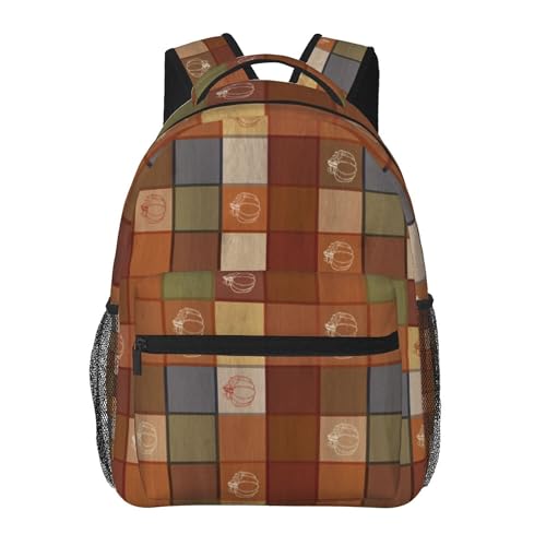 Fall Pumpkin Buffalo Plaid