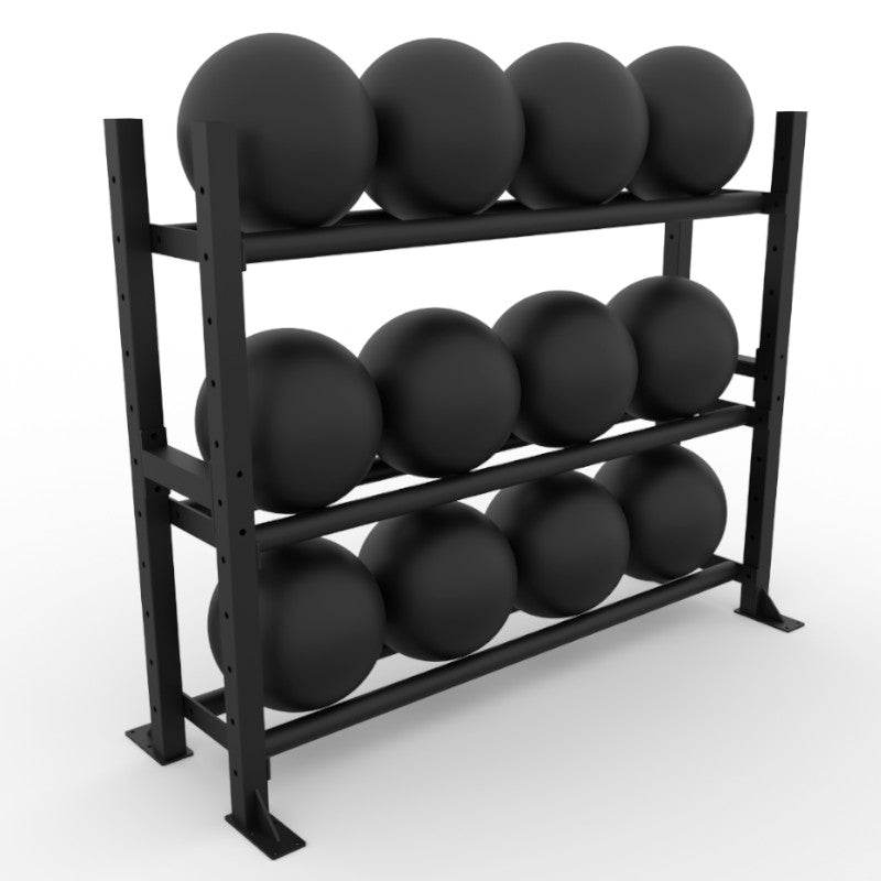 3-Tier Multi Ball Storage Rack - Organize Basketballs, Soccer Balls & Sports Equipment - Perfect for Garage, Playroom & Gym Organization