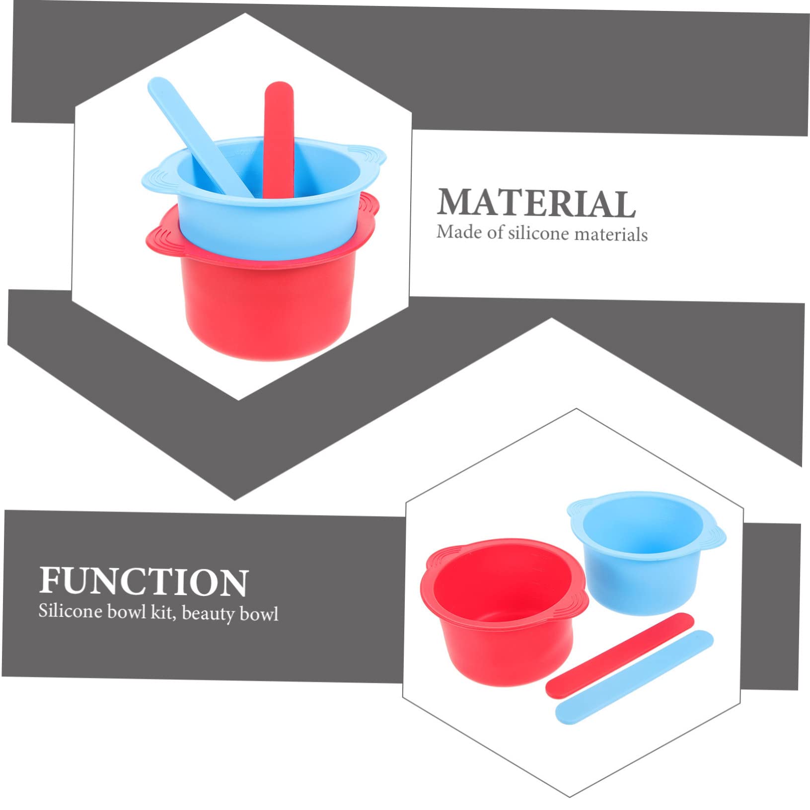 IPETBOOM 2-Pack Silicone Wax Warmer Bowls Set - Replacement Inner Pot for Wax Heaters, Wax Melting, Hair Removal & DIY Candle Making - Includes Spatula for Easy Wax Application (Perfect for Salon, Spa & Home Use)