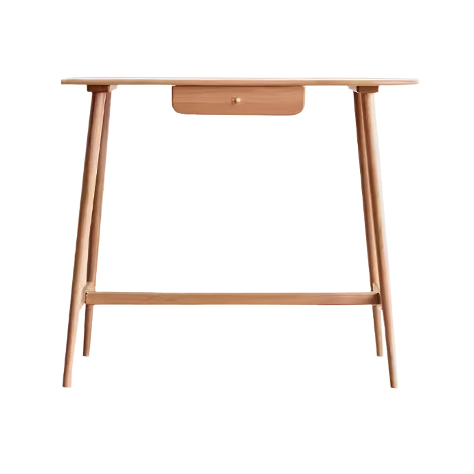 Solid Oak and Cherry Wood Bar Table - Rustic Pub Style Counter Height Table for Kitchen, Dining Room, or Home Bar Decor