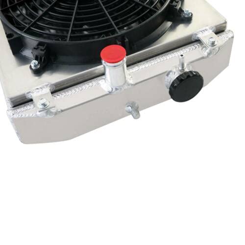 Honda Civic Radiator - Aluminum 2-Row Replacement for 1992-2001 Acura Integra & Civic del Sol (1.5L 1.6L 1.8L L4 Engine) - Includes Electric Shroud Fan & Relay - Perfect for Engine Cooling & Performance Upgrades