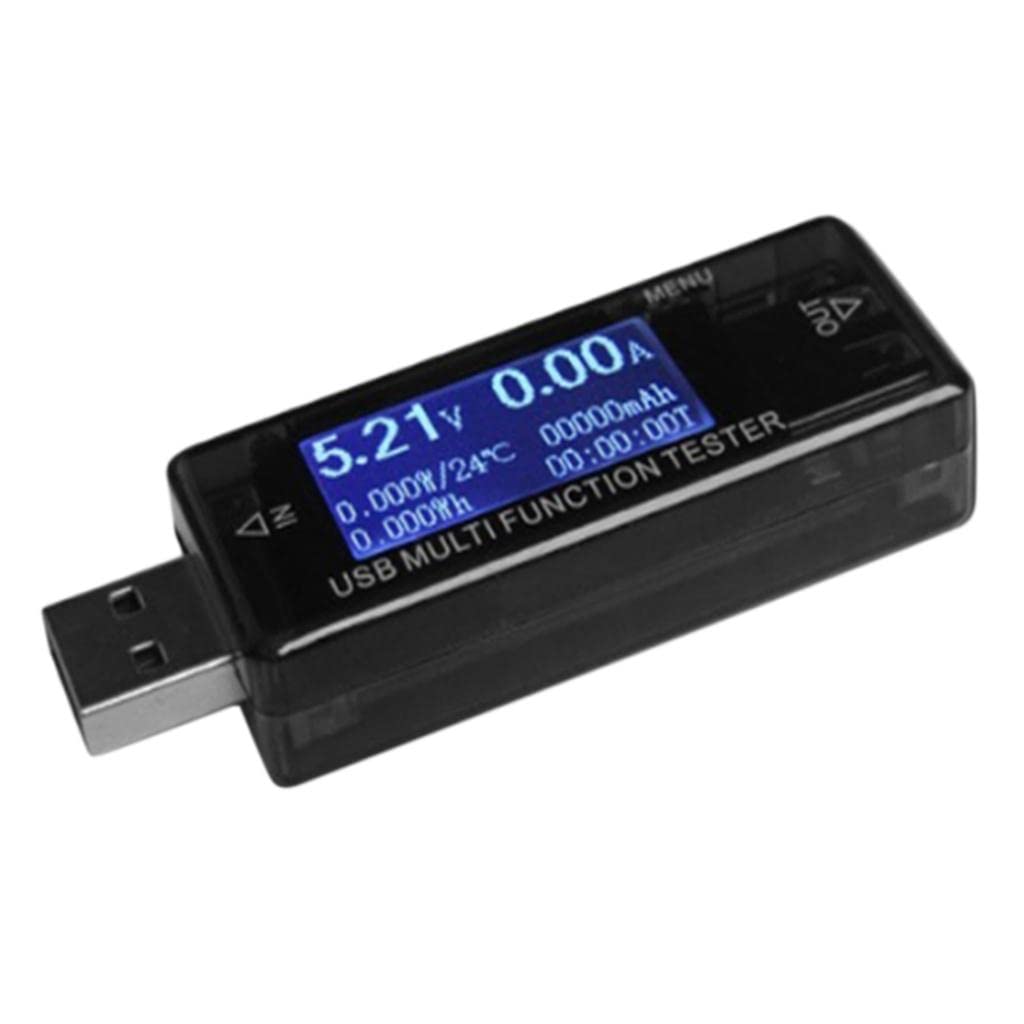 SAZ DEKOR USB Multi-functional Charger Tester with LCD Display - Mini Voltage Current Meter for Phones, Tablets & Power Banks - Perfect for Home, Office & Travel Use