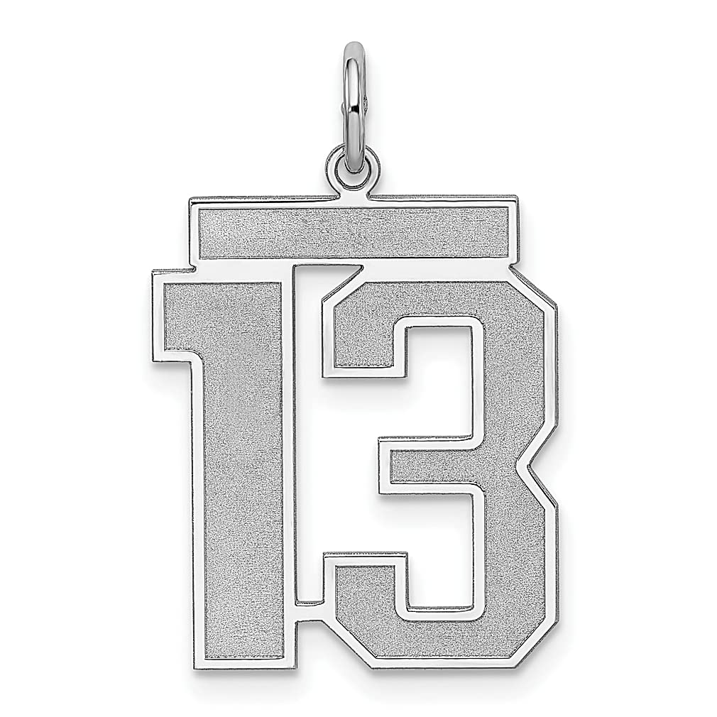 925 Sterling Silver Number 13 Charm Necklace - Laser Etched Pendant for Women | Birthday Gift, Anniversary Present & Everyday Jewelry
