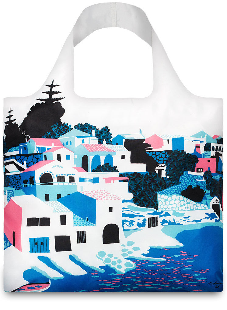 LOQI Artist Collection Tote Bag by Alice Stevenson - Eco-Friendly Reusable Shopping Bag for Groceries, Travel & Everyday Use