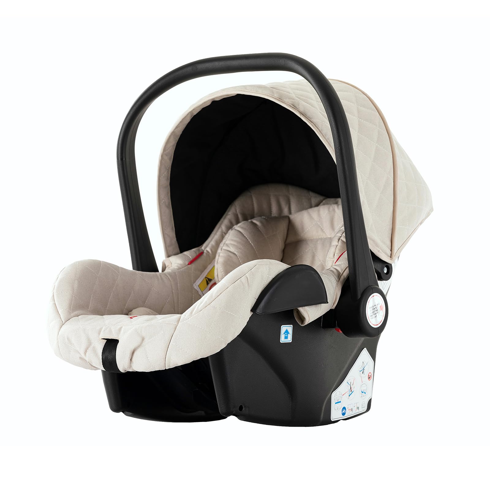 3 in 1 Reversible Baby Stroller Travel System - Foldable Luxury Pram Buggy for Newborn & Toddler, Portable Pushchair with High Landscape View (White, Without Base) | Perfect for Shopping, Travel & Outdoor Walks