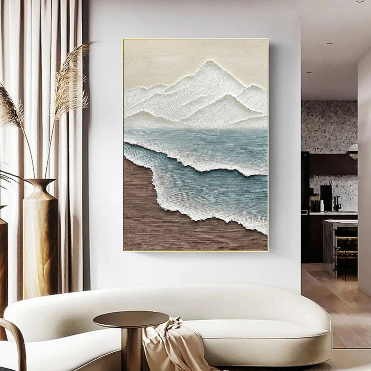 Ocean And Sky Painting #OS 249 - Stunning Coastal Wall Art for Beach House Decor, Living Room & Bedroom