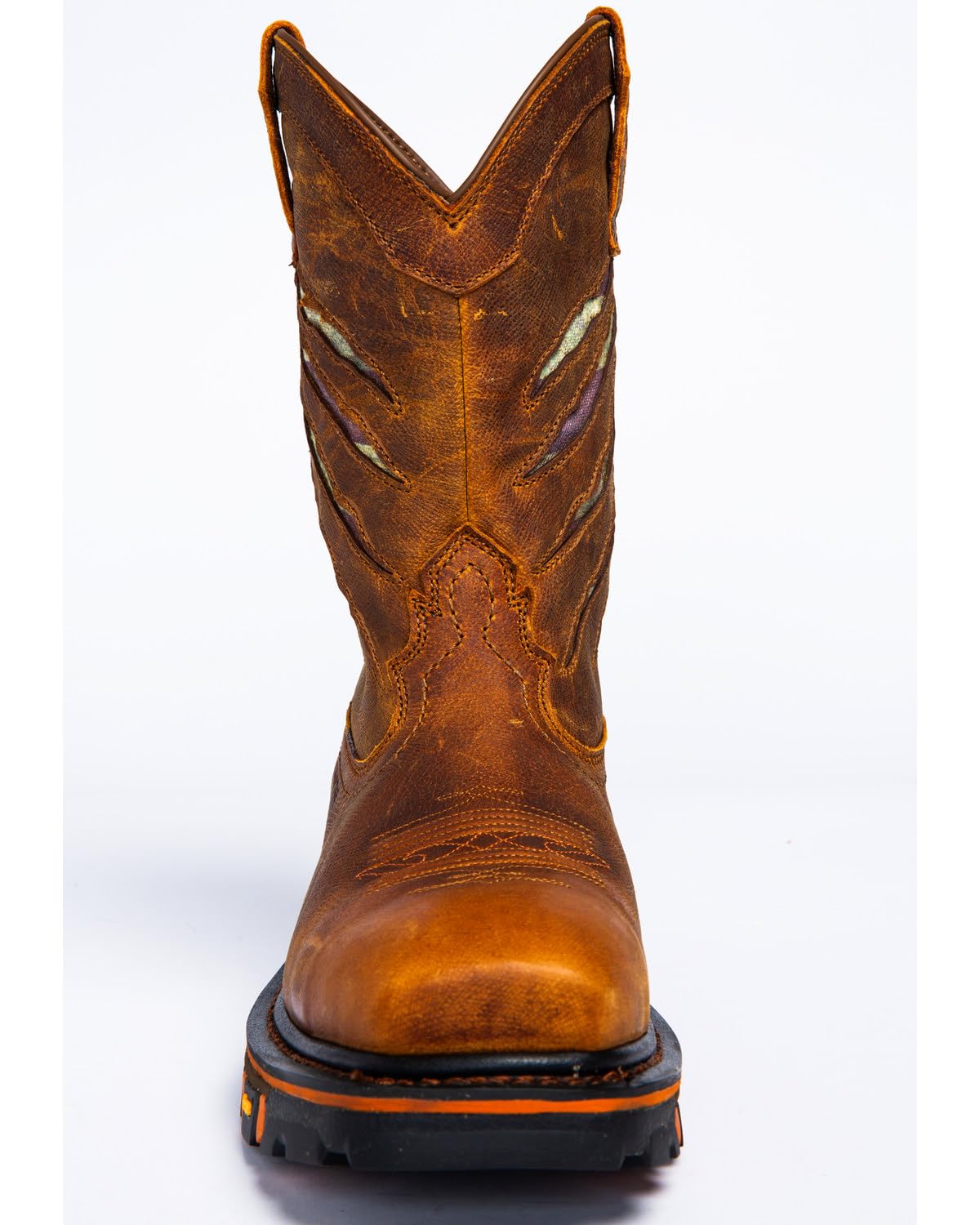 Cody James Men's Flag Western Work Boots with Nano Composite Toe - DBP-3-A | Comfortable & Durable Cowboy Boots for Construction, Ranch Work & Outdoor Activities