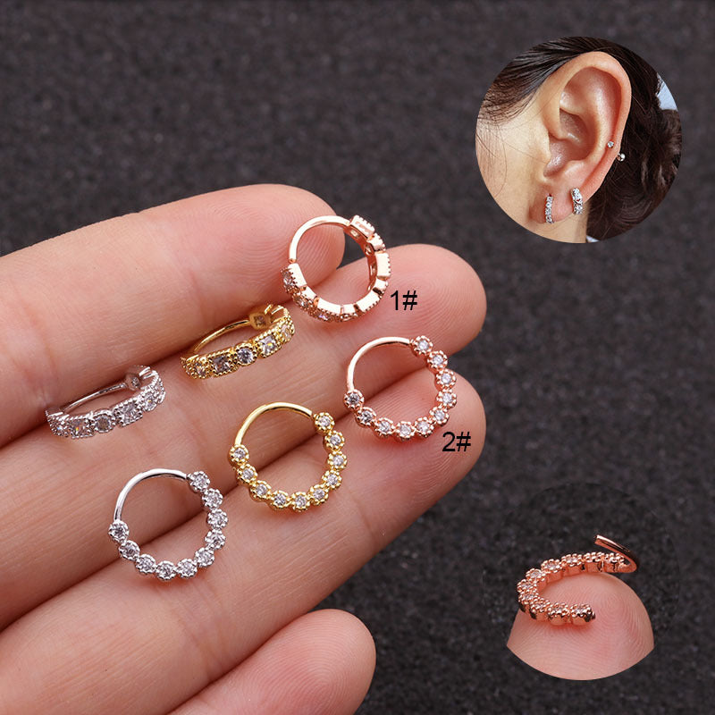 18K Gold Plated CZ Small Hoop Nose Rings & Earrings Set - Hypoallergenic Cubic Zirconia Jewelry for Women | Perfect for Everyday Wear, Parties and Gifts