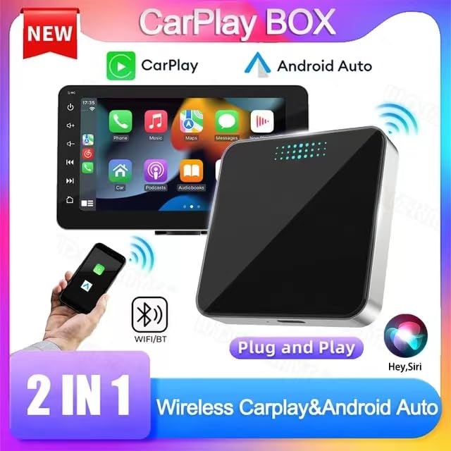 iPhone 13 Pro/Pro Max Camera Lens Protector & Wireless CarPlay/Android Auto Adapter - 2024 OEM Style USB A/C Compatible for Seamless Car Connectivity | Perfect for Road Trips & Daily Commutes