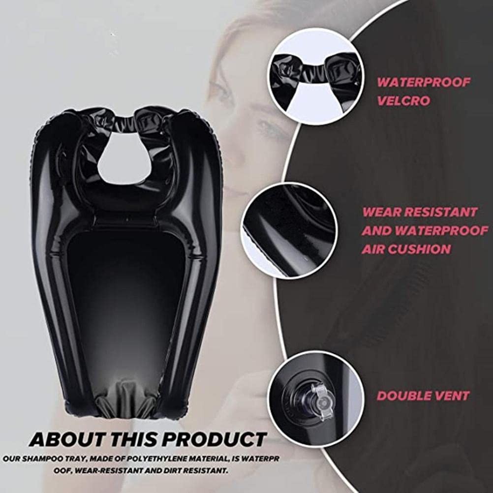 Inflatable Hair Wash Basin - Portable Shampoo Tray for Salon, Home & Bedridden Care | Hair Washing Aid for Seniors, Disabled & Children | Lightweight, Easy-to-Use Shampoo Basin for Bathing, Nursing & Travel