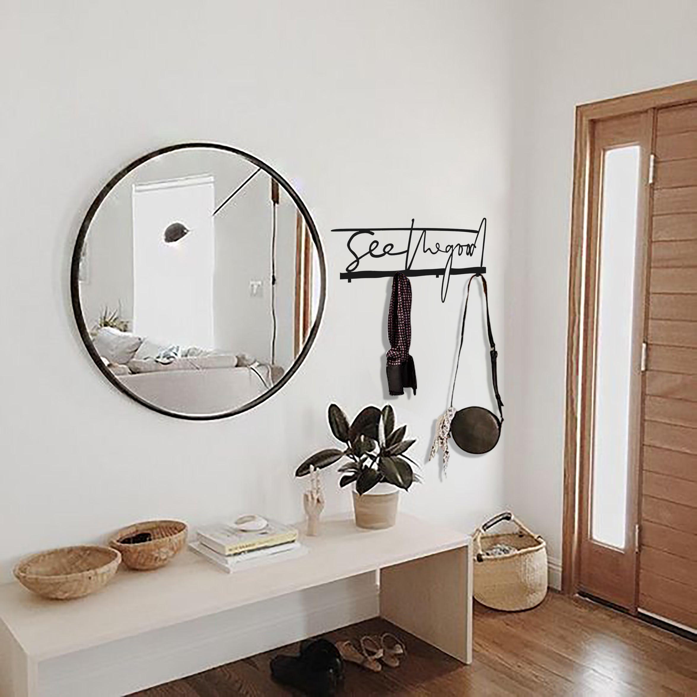 Stylish Metal Coat Rack for Entryway & Bedroom - Durable Hanging Organizer for Jackets, Hats & Accessories | Perfect for Home, Office & Dorm Decor
