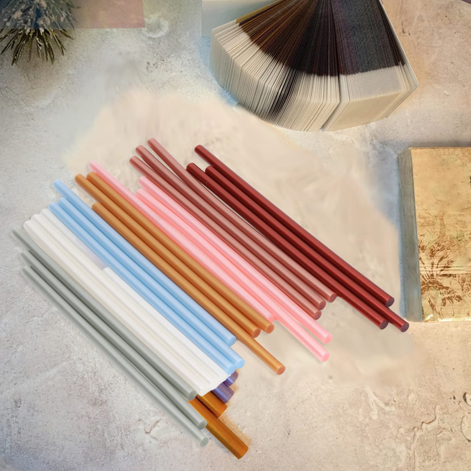 Rongm Hot Glue Gun Sticks - 100pcs Multi-Size Glue Sticks for DIY Crafts, Woodworking & Home Repairs | Fast Melting, Strong Adhesion | Perfect for Scrapbooking, Floral Arrangements & School Projects