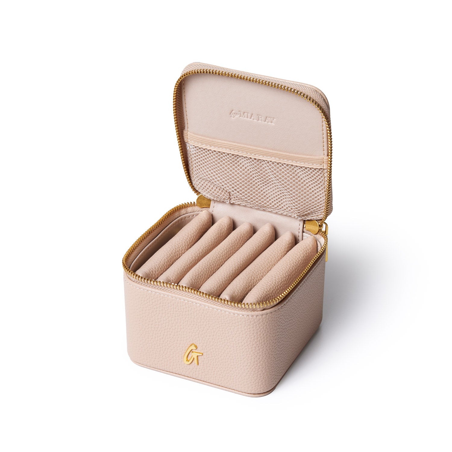 Pebble Jewelry Case Nude - Stylish and Compact Jewelry Organizer for Travel, Home, and Gift Giving