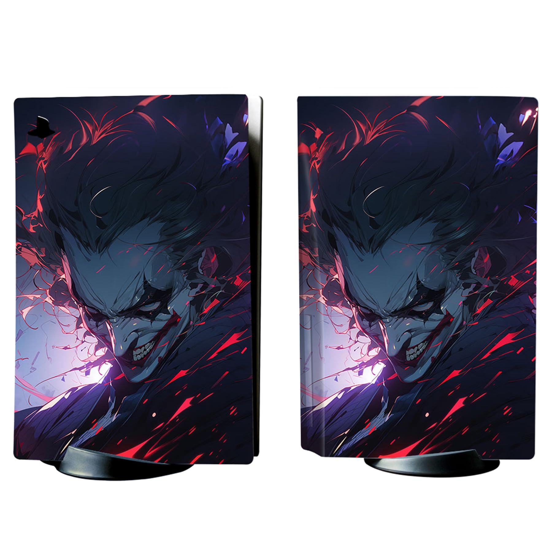 PlayVital Evil Clown Full Skin Decal Set for PS5 Console Disc Edition - Protective Vinyl Stickers for PS5 Controller, Charging Station, Headset & Media Remote - Perfect for Gaming Setup and Themed Decor