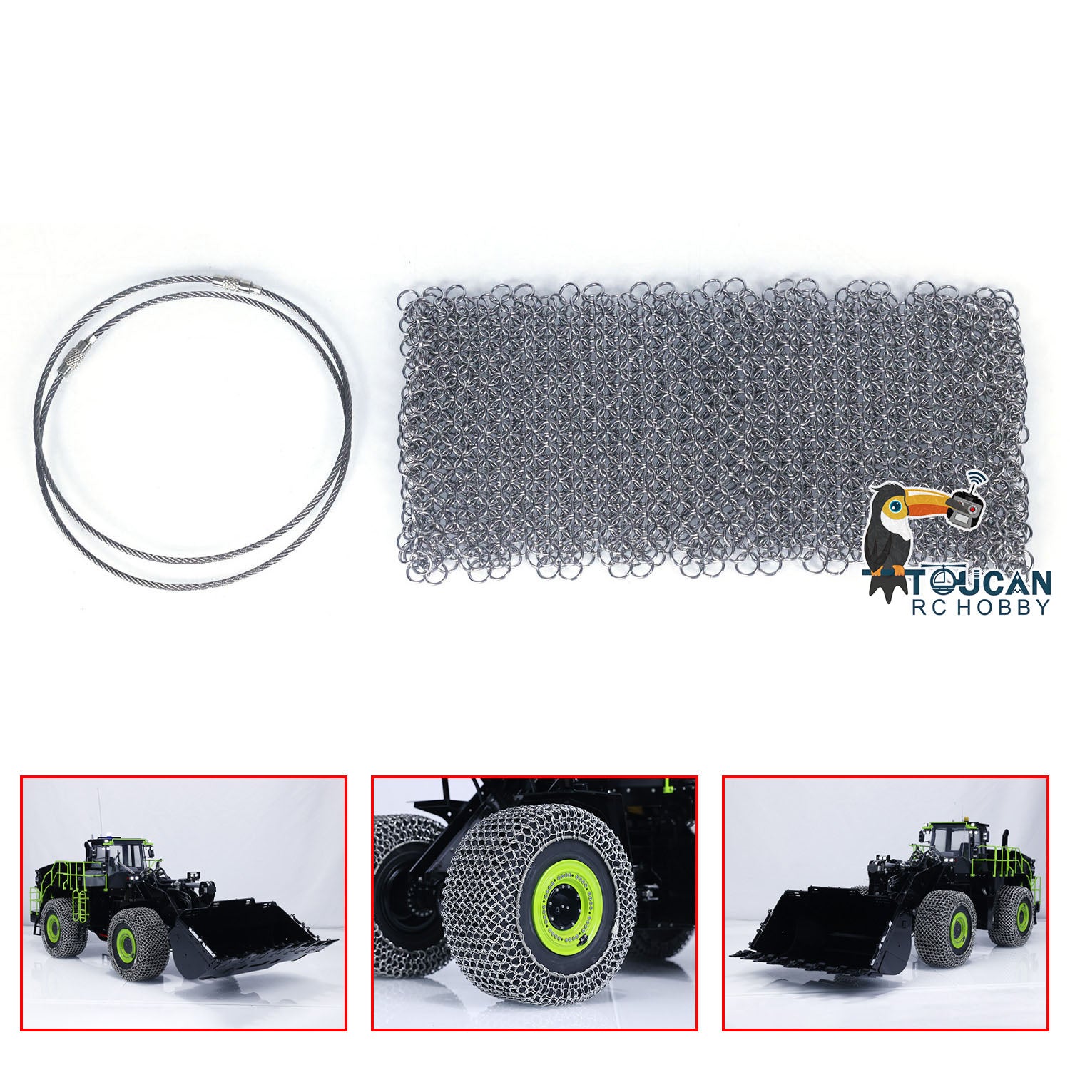 Metal Hydraulic Long & Short Clamp Rock Skip Bucket for Kabolite 1/14 K988 100S RC Loader Model - DIY Accessory & Spare Parts for Construction Simulation & RC Vehicle Enthusiasts